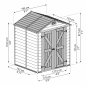 Preview: Palram-Canopia Gerätehaus SKYLIGHT 6x5 (185x154cm) Polycarbonat Tan (Beige/Braun)